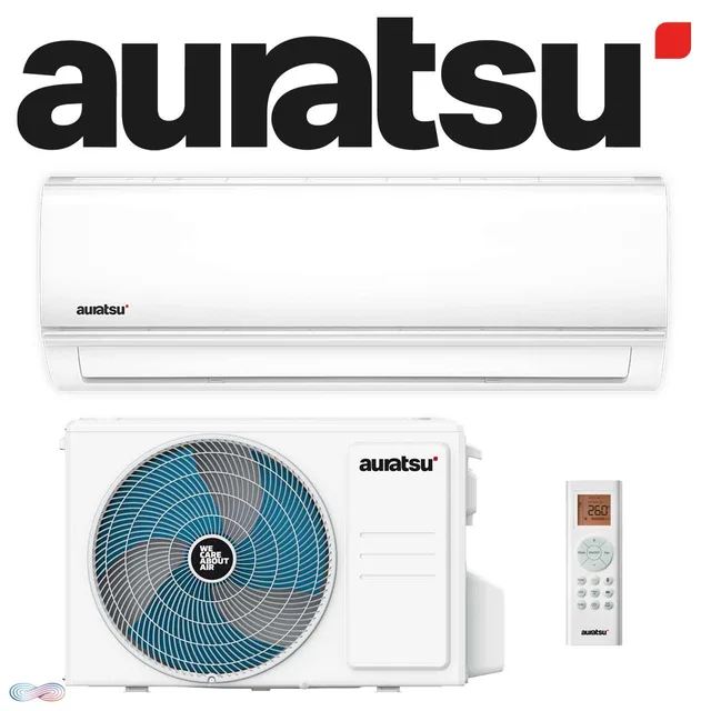 Auratsu Single-Split-Klimaanlage-Set: Wandgerät, Außeneinheit und Fernbedienung